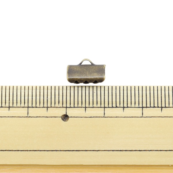 金具 『リボン止め 10mm アンティークゴールド 10個入り』 ビーズ