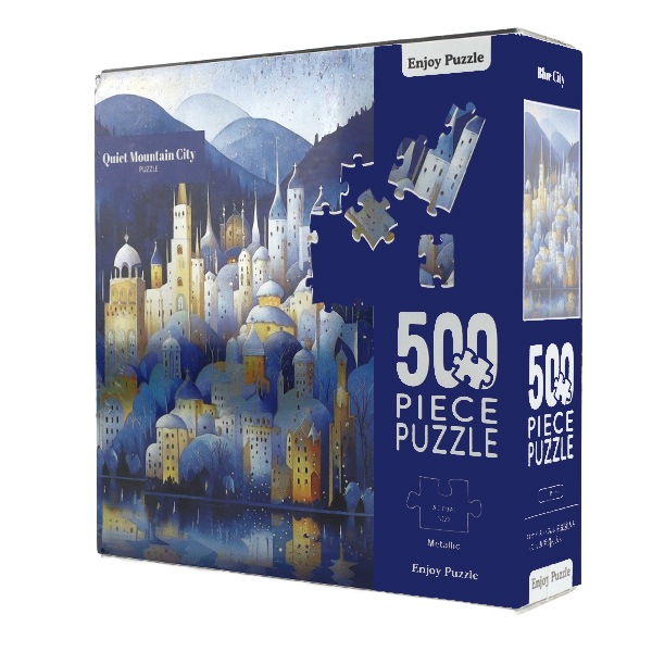 玩具 『エンジョイパズル Blue City Quiet Mountain City 500ピース