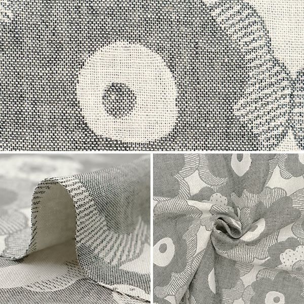 こばやし様 数量5から】 生地 『う早この布 二重織ジャガード ポピーポピー