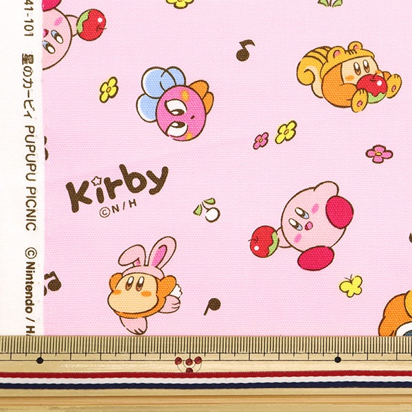 数量5から】 生地 『オックス 星のカービィ ピンク A3600-6A』 生地
