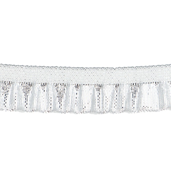 数量5から】 手芸ひも 『メタリックストレッチフリル 990番色 114-323