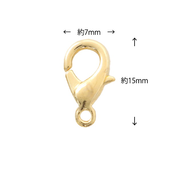 手芸金具 『ナス型留金具 大 ゴールド 5個』 ビーズ,金具・留め具
