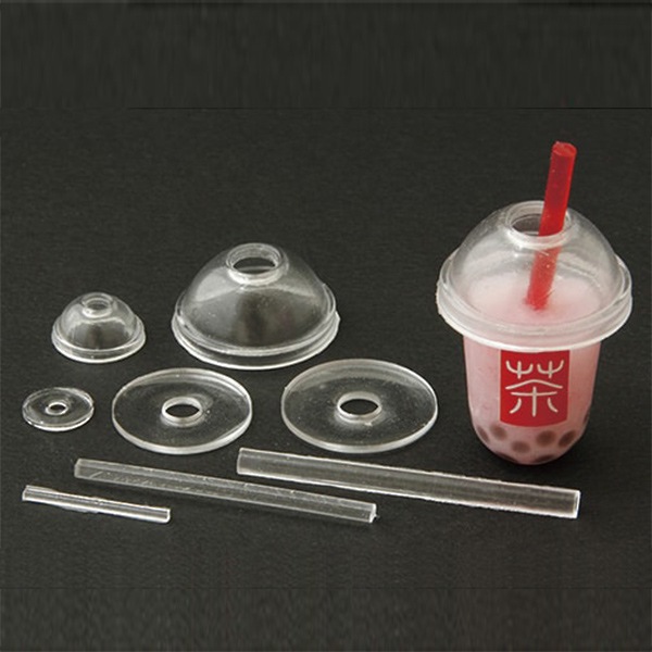 レジン型 『クレイジュエリー型抜き タピオカカップフタ&ストロー立体