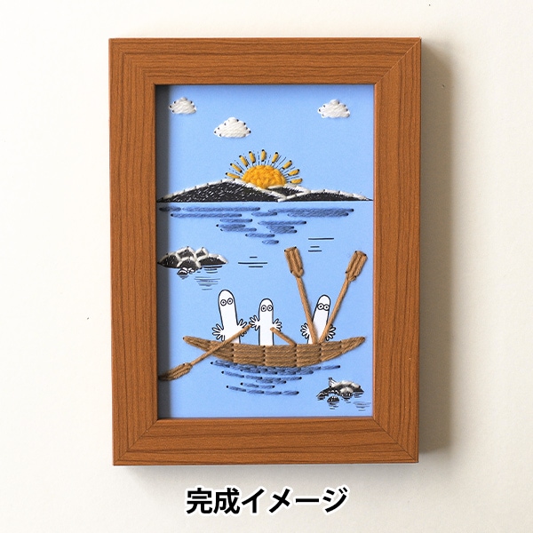 刺しゅうキット 『いきものと糸レシピ 文鳥とミモザの額装 ノーマル