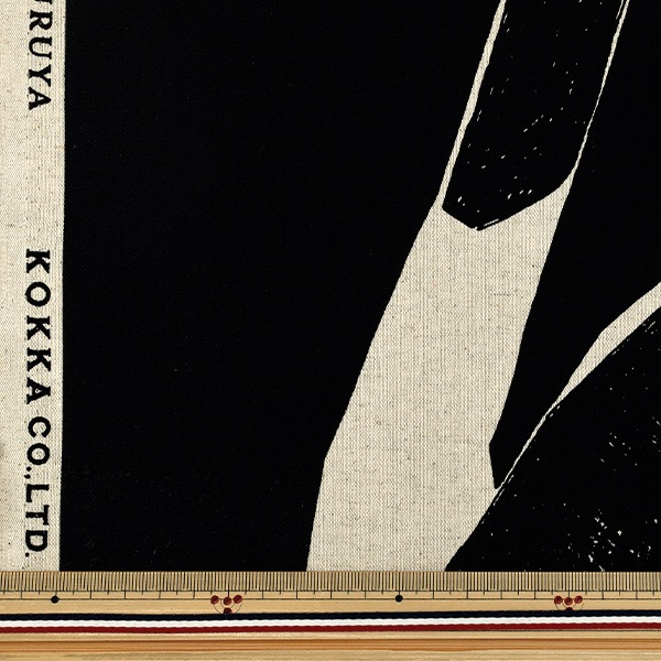 生地 『綿麻キャンバス Neco Noe TWO CAT パネル生地 約110×63.5cm