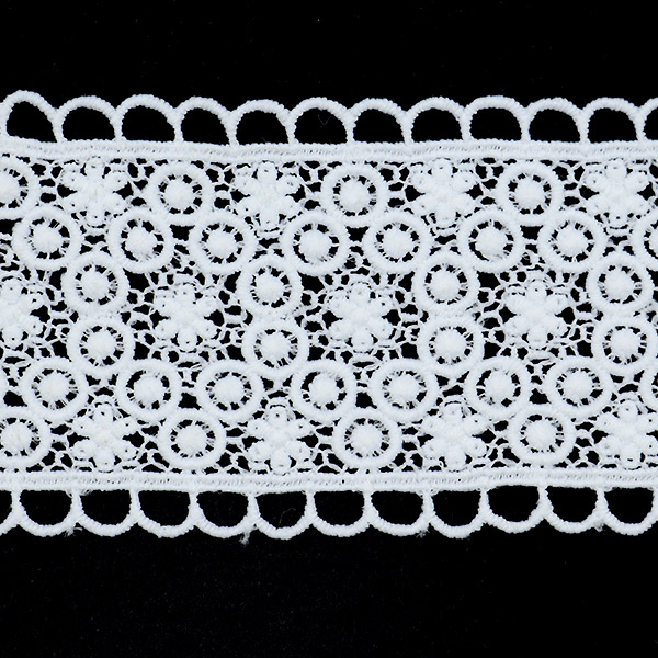 数量5から】 レース 『レース ホワイト 約6cm幅 ISY-6-21-12』 服飾,綿