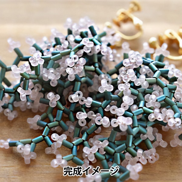 No.A―7―S ビーズリングハンドメイド あじさいミニ キャッツアイビーズ 