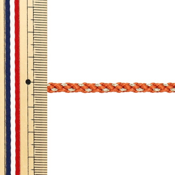 数量5から】 手芸ひも 『金打源氏紐 46番色 かきいろ 幅約4mm 45715