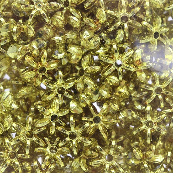 ビーズ 『DXフラワービーズ 金 約7mm 約200個入り ASH-FL7-G』 ビーズ