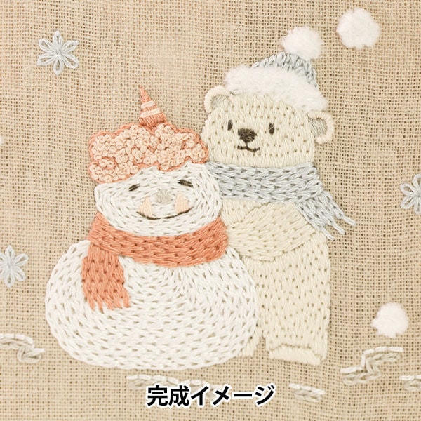 刺しゅうキット 『Chicchi しろくまさんと鬼雪だるまさん JPT101