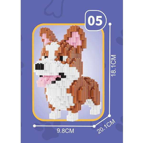 玩具 『ブロック ウェルシュコーギー Ake-D5』 生活雑貨,玩具| ホビー