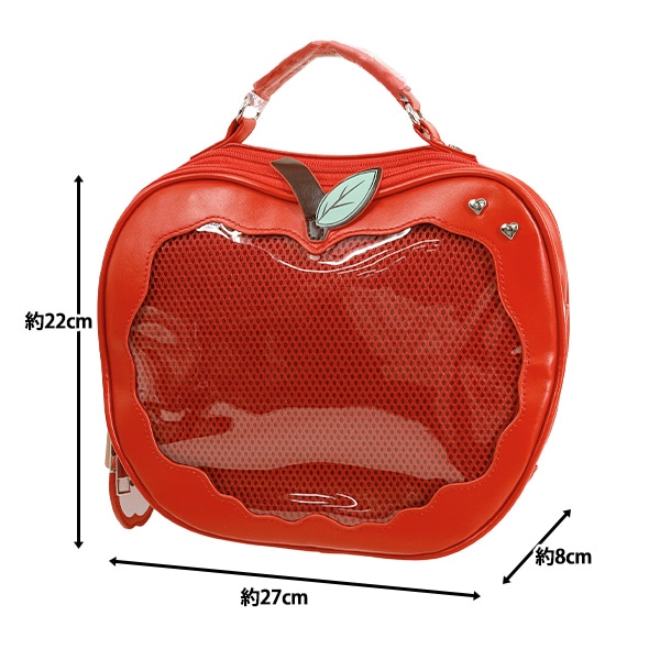 新品ショルダーバッグ レッド バッグ 『推しショルダーバッグ 林檎型 レッド OB03-Apple-RD