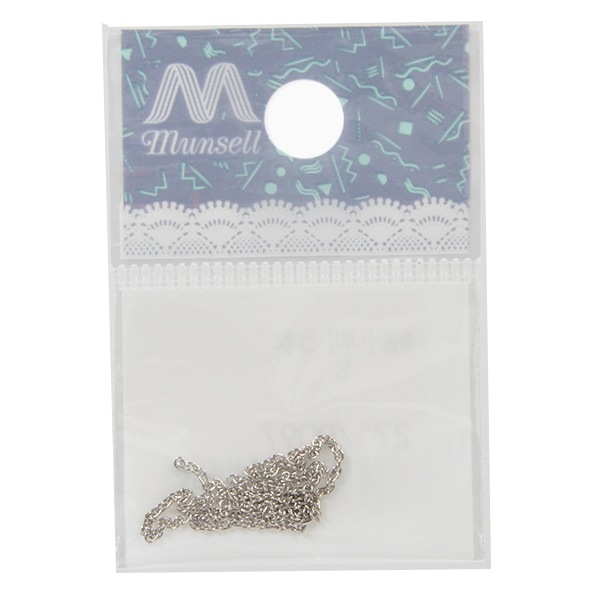 手芸金具 『約4cmチェーン 細小判5本 シルバー 271/0097S』 ビーズ