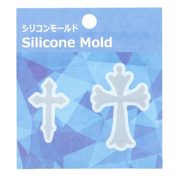 レジンモールド 『シリコンモールド クロス1 2個入り MO-11』 ビーズ