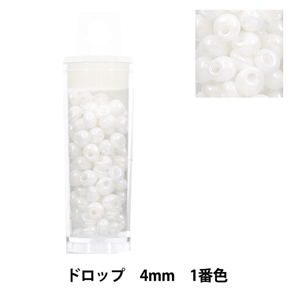 ビーズ 『プチケースビーズ ドロップ 4mm 4番色』 ビーズ,パックビーズ