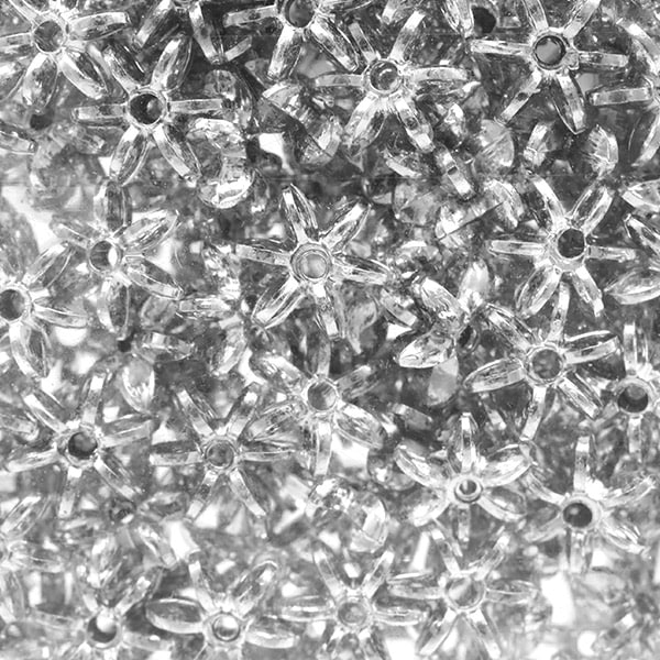 ビーズセール】ビーズ 『DXフラワービーズ 銀 約7mm 約200個入り ASH