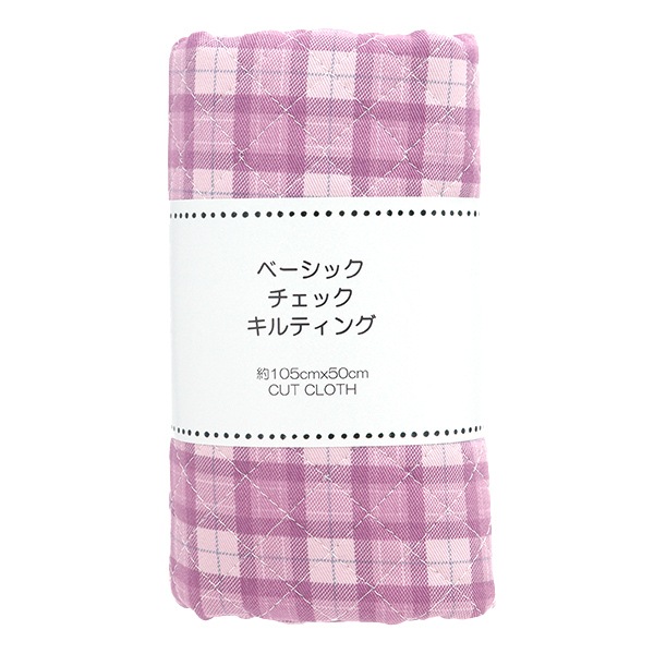生地 『ツイルベーシックチェック キルトカットクロス 約105