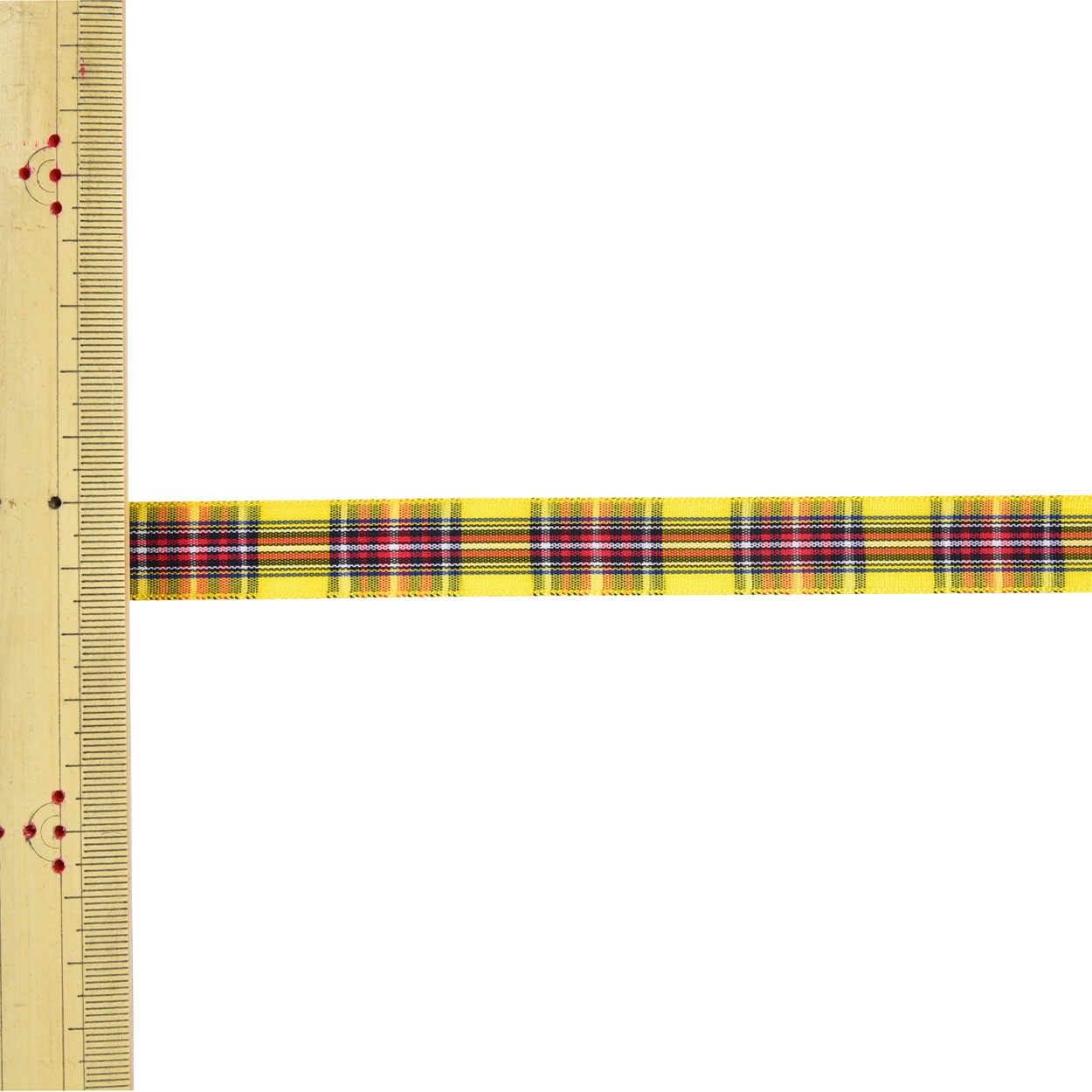 数量5から】 リボン 『チェックリボン 幅約1.5cm 8番色 7801-8』 服飾