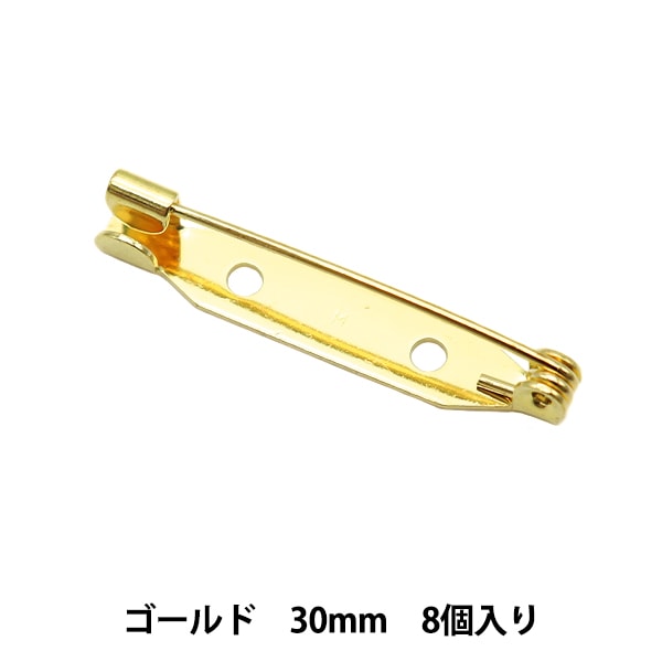 手芸金具 『ひっかけブローチ ブロンズ 30mm 4個入り』 ビーズ
