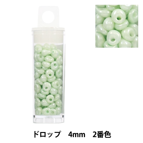 ビーズ 『プチケースビーズ ドロップ 4mm 4番色』 ビーズ,パックビーズ