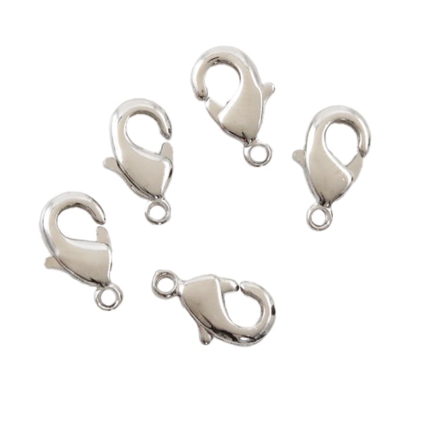 手芸金具 『ナス型留金具 小 シルバー 5個』 ビーズ,金具・留め具
