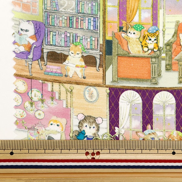 数量5から】 生地 『60ローンデジタルプリント 22fabric ラビリンス