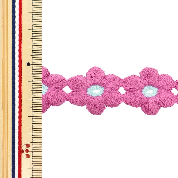 数量5から】 リボン 『フローラルリボン 約3cm幅 15番色 K241T-LACEP1