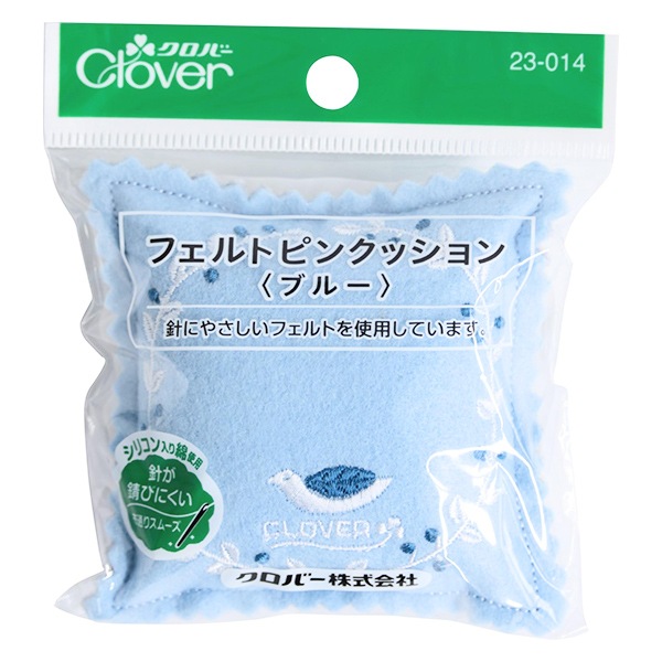 針山 『フェルトピンクッション 水色 23-014』 Clover クロバー 雑貨