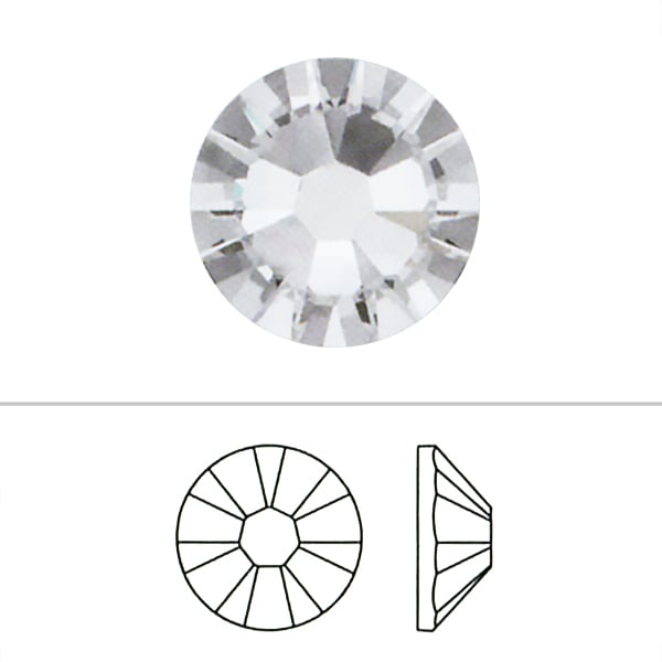 スワロフスキー 『#2058 XILION Rose Enhanced ジェット SS7 20粒