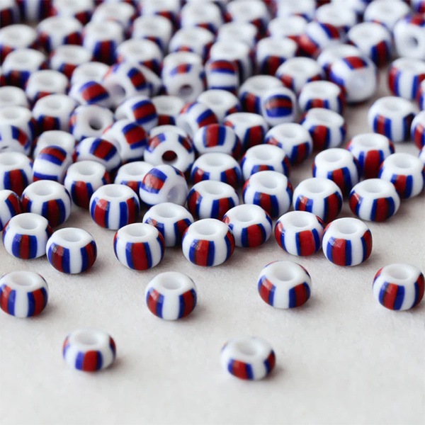 ビーズ 『ストライプビーズ 4mm #5010 7g H4703』 MIYUKI ミユキ