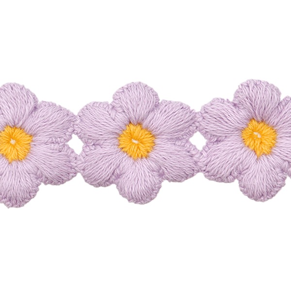 ケミカルレース 『フラワーブレード ラベンダー 約1.5m巻き FB-30