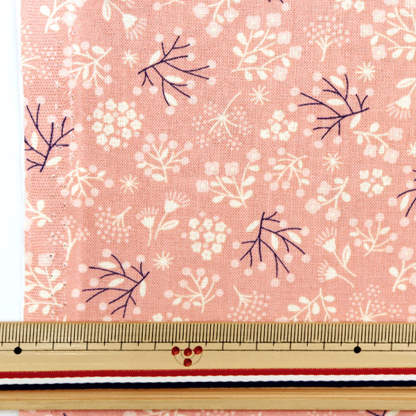 数量5から】 生地 『シーチング FUWARI 花柄 ピンク 8800-7D