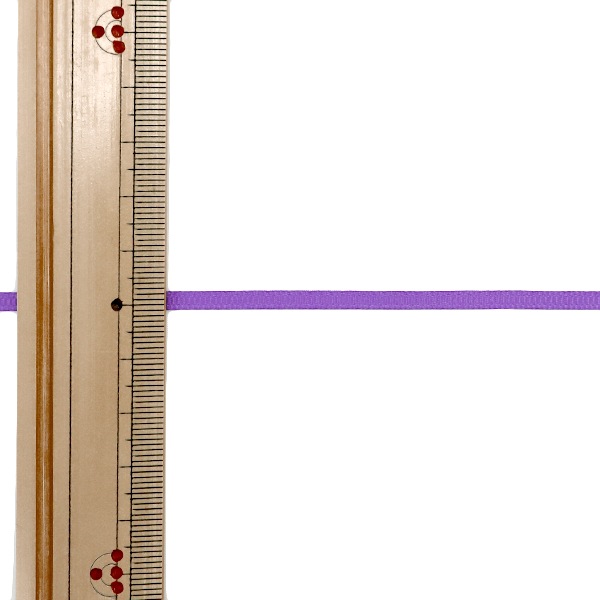 リボン 『グログランリボン5m 幅3mm×約5m巻 ムラサキ』 ソーイング