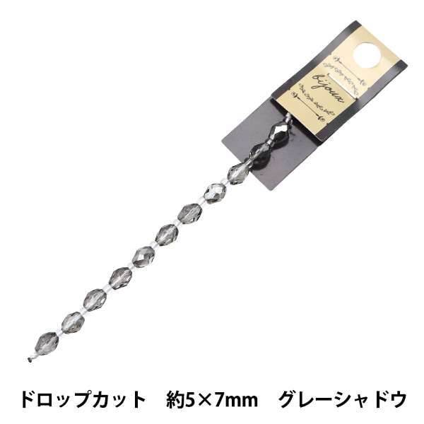 ビーズ 『ガラスビーズ ドロップカット 5×7mm オーロラ JIN24-G-14