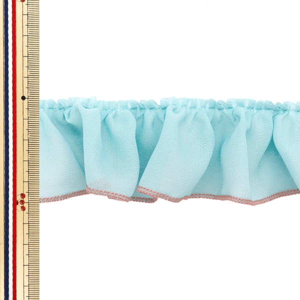 数量5から】 フリルリボン 『ふちどりオーガンジーフリル ライト