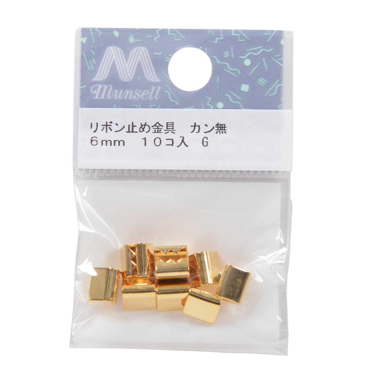 手芸金具 『リボン留め金具 カン無し 6mm G』 すべての商品| ホビー
