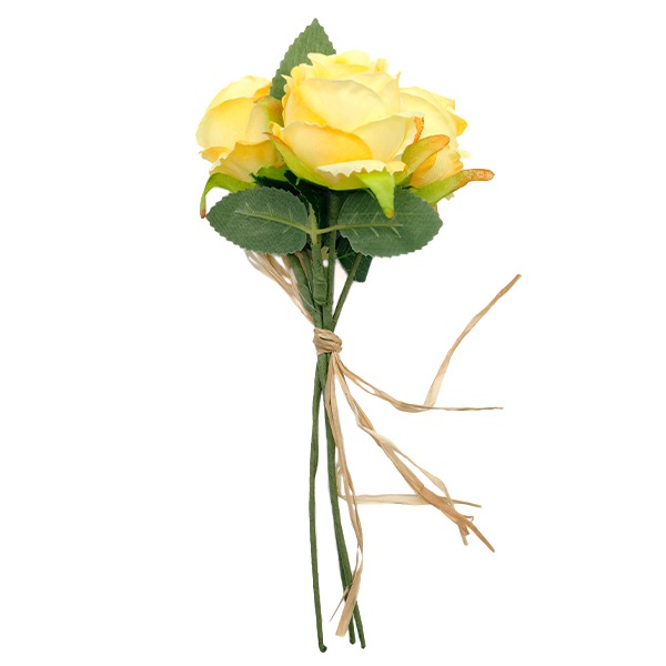 造花 シルクフラワー 『フラワーピック ローズピック イエロー 928-4