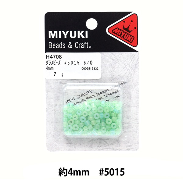 ビーズ 『ストライプビーズ 4mm #5015 7g H4708』 MIYUKI ミユキ