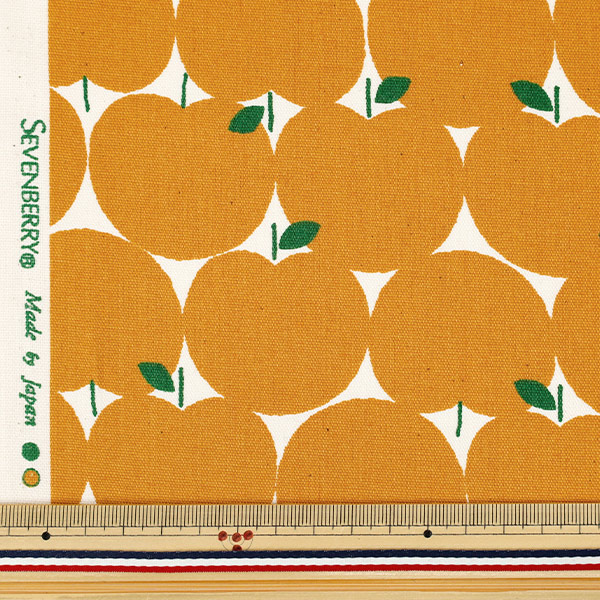 数量5から】 生地 『オックス アップルドット オレンジ 850551-1