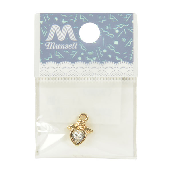 手芸金具 『ラインストーン入りチャーム 天使 ゴールド #821