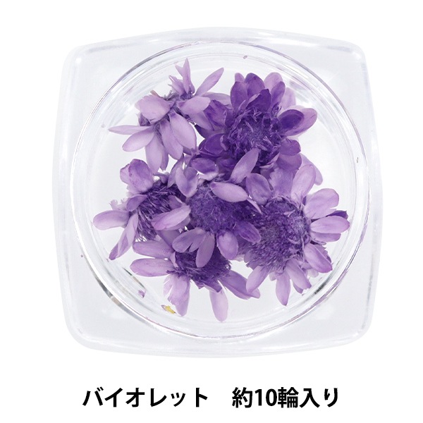 レジンパーツ☆かすみ草×スターフラワーのスクエア（パープル）☆044 