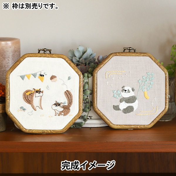 刺しゅうキット 『Chicchi 七夕に願いごとをするパンダさん