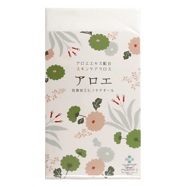 スキンケアセット＋アロエ１ℓ✖️6本 生地 『アロエ配合 抗菌加工 スキンケアクロス 約34×90cm 晒(蛍光加工