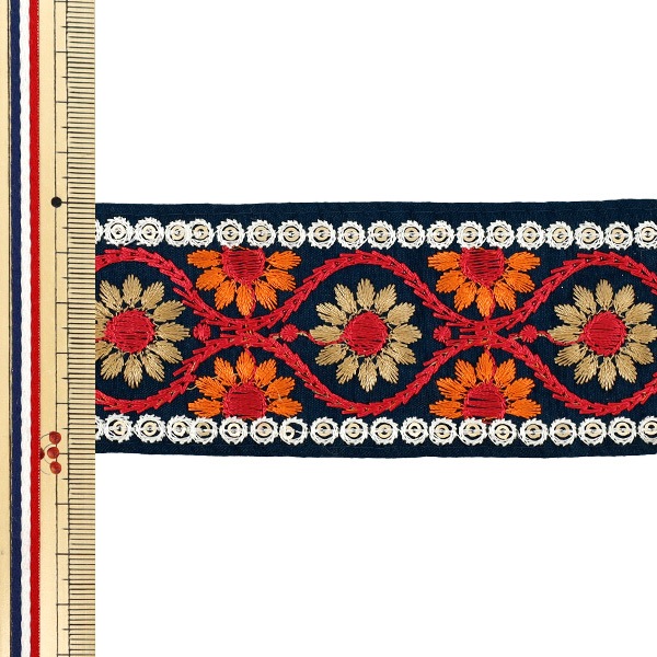 数量5から】 手芸ブレード 『2025 インド刺繍ブレード 約5cm幅