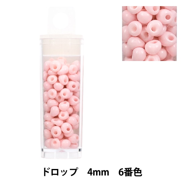 アクセサリー素材 『ガラスビーズ 雫 箔入り ピンク 20個入り B396