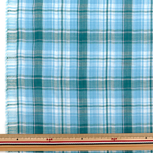 数量5から】 生地 『Wガーゼ(ダブルガーゼ) チェック柄 リバーシブル