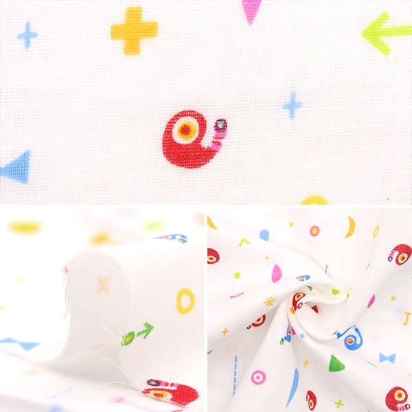 数量5から】 生地『もいもい Wガーゼ ミニ ホワイト MOIMOI-C-WH