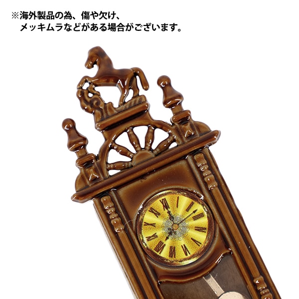 ミニチュア家具書斎⭐︎ガラス木箱時計付⭐︎壁掛け可 ミニチュアクラフト 『壁掛け時計 YOSK-13』 生活雑貨,玩具| ホビー