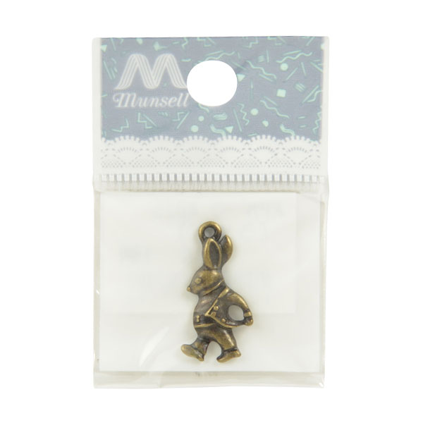 手芸金具 『チャーム ウサギ アンティークゴールド #025』 ビーズ