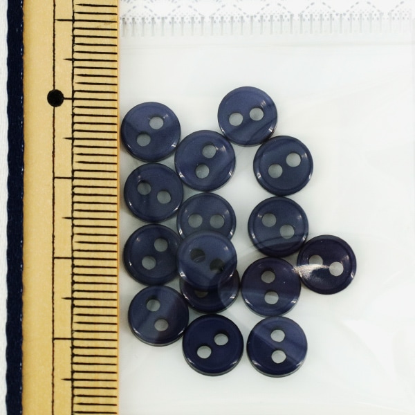 ボタン 『裏ボタン 8mm 15個入り 紺 55-KON』 服飾,ボタン・バックル